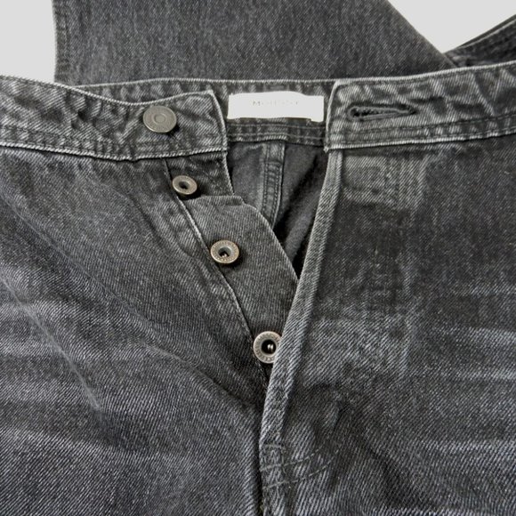 MOUSSY VINTAGE Elba JEANS Size 29 Wide Crop Raw Hem Black Denim NEW $325 - Picture 12 of 13